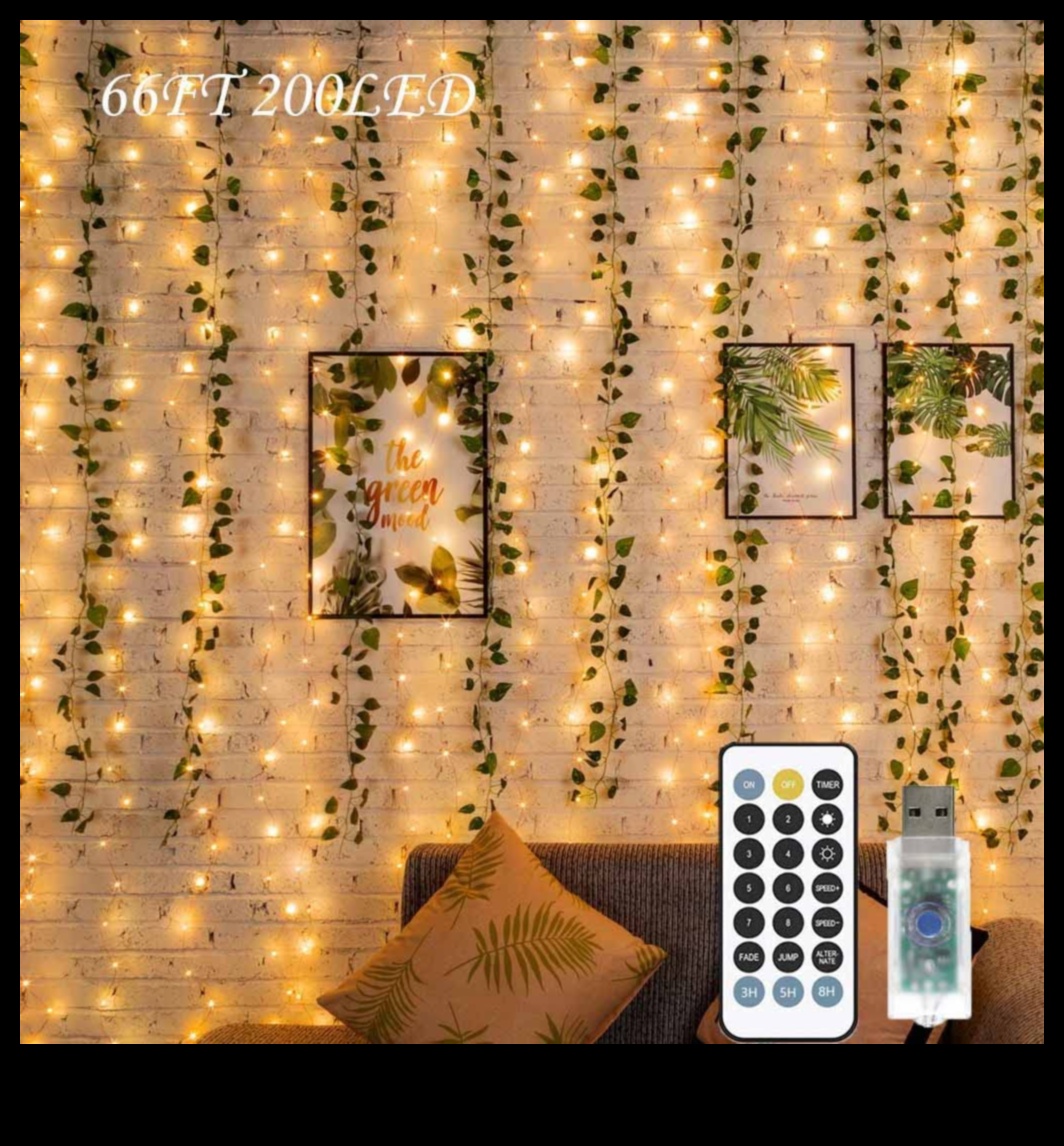 האם אתה יכול להציע דרכים יצירתיות להשתמש באורות פיות בעיצוב מודרני של בוהו?