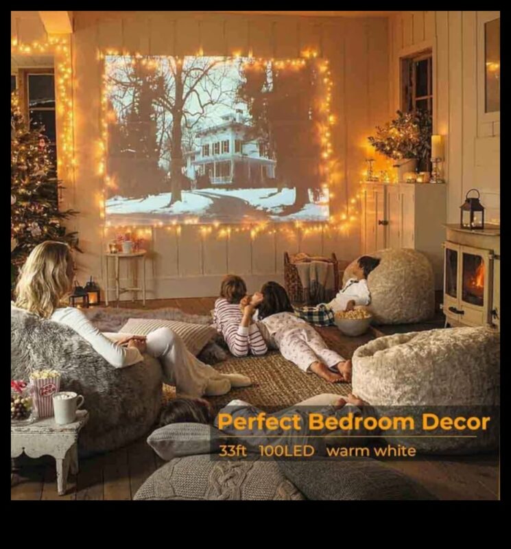 האם אתה יכול להציע דרכים יצירתיות להשתמש באורות פיות בעיצוב מודרני של בוהו?